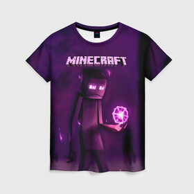 Женская футболка 3D с принтом Minecraft Слендермен в Тюмени, 100% полиэфир ( синтетическое хлопкоподобное полотно) | прямой крой, круглый вырез горловины, длина до линии бедер | minecraft | алекс | белый | блоки | ведьма | взрывчатка | визера | волк | гаст | добывать | дракон | зеленый куб | зомби | игра | крафт | крипер | кубики | лошадка | майн | майнкрафт | манкрафт | овечка | оцелот