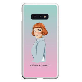 Чехол для Samsung S10E с принтом Queens Gambit Ход Королевы в Тюмени, Силикон | Область печати: задняя сторона чехла, без боковых панелей | Тематика изображения на принте: the queens gambit | бэт хармон | королева | милая девушка | рыжая | рыжая девушка | сериал | сериал про шахматы | ход королевы | шахматы | элизабет хармон