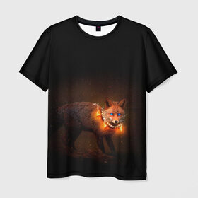 Мужская футболка 3D с принтом Dark fox в Тюмени, 100% полиэфир | прямой крой, круглый вырез горловины, длина до линии бедер | fox | foxy | животное | звери | лиса | лисенок | лисичка | милая | рыжая | фокс