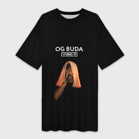 Платье-футболка 3D с принтом OG Buda в Тюмени,  |  | Тематика изображения на принте: melon music | og buda | опг сити | русский рэп | рэп | тюмень | хип хоп