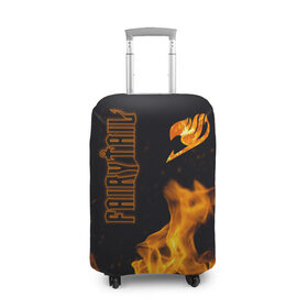Чехол для чемодана 3D с принтом Сказка о хвосте феи в Тюмени, 86% полиэфир, 14% спандекс | двустороннее нанесение принта, прорези для ручек и колес | fairy tail | fairytail | fire | огонь | пламя | сказка о хвосте феи | хвост феи | хвостфеи