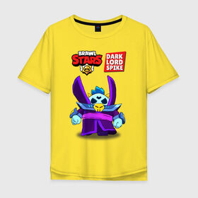 Мужская футболка хлопок Oversize с принтом Dark Lord Spike в Тюмени, 100% хлопок | свободный крой, круглый ворот, “спинка” длиннее передней части | darklordspike | игра | новыйскин | спайк | темныйлорд