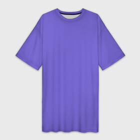 Платье-футболка 3D с принтом Аспидно синий в Тюмени,  |  | без дизайна | без картинки | одноцветные | синий