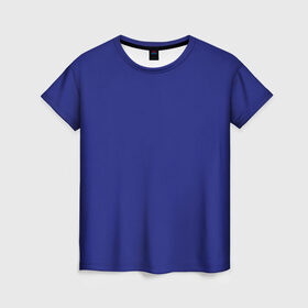 Женская футболка 3D с принтом Синий в Тюмени, 100% полиэфир ( синтетическое хлопкоподобное полотно) | прямой крой, круглый вырез горловины, длина до линии бедер | blue | geometry | neon | texture | один тон | однотон | синий | текстура