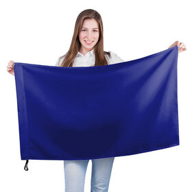 Флаг 3D с принтом Синий в Тюмени, 100% полиэстер | плотность ткани — 95 г/м2, размер — 67 х 109 см. Принт наносится с одной стороны | blue | geometry | neon | texture | один тон | однотон | синий | текстура