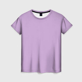 Женская футболка 3D с принтом Глициниевый цвет (без рисунка) в Тюмени, 100% полиэфир ( синтетическое хлопкоподобное полотно) | прямой крой, круглый вырез горловины, длина до линии бедер | глициниевый | однотонный | пурпурный | розовый | фиолетовый | цвет