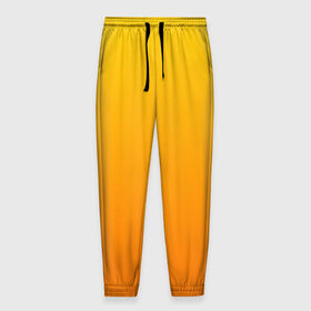 Мужские брюки 3D с принтом Оранжевый градиент в Тюмени, 100% полиэстер | манжеты по низу, эластичный пояс регулируется шнурком, по бокам два кармана без застежек, внутренняя часть кармана из мелкой сетки | градиент | желтый | оранжевый | цвет