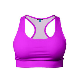 Женский спортивный топ 3D с принтом Маджента (без рисунка) в Тюмени, 82% полиэстер, 18% спандекс Ткань безопасна для здоровья, позволяет коже дышать, не мнется и не растягивается |  | маджента | однотонный | пурпурный | розовый | фиолетовый | фуксия | цвет