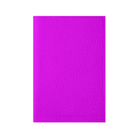 Обложка для паспорта матовая кожа с принтом Маджента (без рисунка) в Тюмени, натуральная матовая кожа | размер 19,3 х 13,7 см; прозрачные пластиковые крепления | Тематика изображения на принте: маджента | однотонный | пурпурный | розовый | фиолетовый | фуксия | цвет
