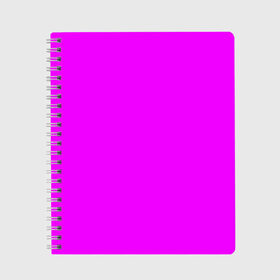 Тетрадь с принтом Маджента (без рисунка) в Тюмени, 100% бумага | 48 листов, плотность листов — 60 г/м2, плотность картонной обложки — 250 г/м2. Листы скреплены сбоку удобной пружинной спиралью. Уголки страниц и обложки скругленные. Цвет линий — светло-серый
 | Тематика изображения на принте: маджента | однотонный | пурпурный | розовый | фиолетовый | фуксия | цвет
