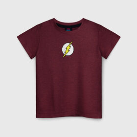 Детская футболка хлопок с принтом 8 Bit The Flash в Тюмени, 100% хлопок | круглый вырез горловины, полуприлегающий силуэт, длина до линии бедер | Тематика изображения на принте: the flash | vdzabma | флэш