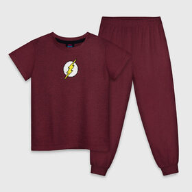 Детская пижама хлопок с принтом 8 Bit The Flash в Тюмени, 100% хлопок |  брюки и футболка прямого кроя, без карманов, на брюках мягкая резинка на поясе и по низу штанин
 | the flash | vdzabma | флэш