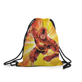 Рюкзак-мешок 3D с принтом The Flash в Тюмени, 100% полиэстер | плотность ткани — 200 г/м2, размер — 35 х 45 см; лямки — толстые шнурки, застежка на шнуровке, без карманов и подкладки | barry allen | the flash | vdzabma | барри аллен | флэш