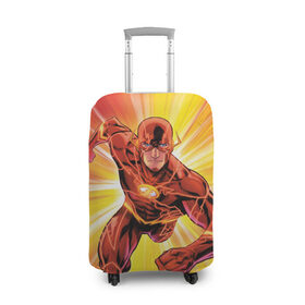 Чехол для чемодана 3D с принтом The Flash в Тюмени, 86% полиэфир, 14% спандекс | двустороннее нанесение принта, прорези для ручек и колес | barry allen | the flash | vdzabma | барри аллен | флэш