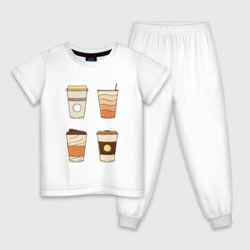 Детская пижама хлопок с принтом Кофеин its my life в Тюмени, 100% хлопок |  брюки и футболка прямого кроя, без карманов, на брюках мягкая резинка на поясе и по низу штанин
 | американо | капучино | кофе | латте | напиток | эспрессо
