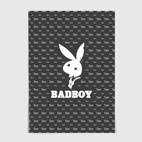 Постер с принтом BADBOY (плохой мальчик) в Тюмени, 100% бумага
 | бумага, плотность 150 мг. Матовая, но за счет высокого коэффициента гладкости имеет небольшой блеск и дает на свету блики, но в отличии от глянцевой бумаги не покрыта лаком | erotic | femdom | love | playboy | для влюбленных | любовь | плейбой | подарок любви | поцелуй | романтика | садо мазо | свидание | страсть | фемдом 