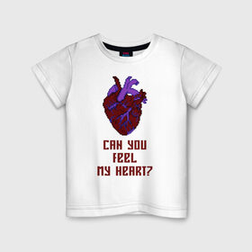 Детская футболка хлопок с принтом Bring Me The Horizon 2D Сердце в Тюмени, 100% хлопок | круглый вырез горловины, полуприлегающий силуэт, длина до линии бедер | bring me the horizon | женская одежда | зарубежный рок | мужская одежда | рок | рок атрибутика | рок одежда