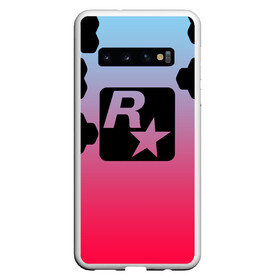 Чехол для Samsung Galaxy S10 с принтом ROCK STAR GAMES в Тюмени, Силикон | Область печати: задняя сторона чехла, без боковых панелей | game | gamer | rdr2 | red dead redemption 2 | rockstar studios | игры