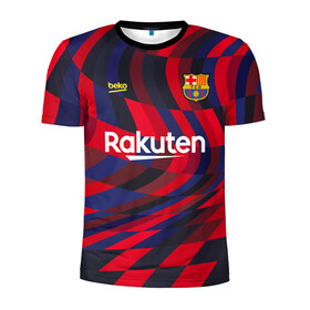 Мужская футболка 3D спортивная с принтом FC Barcelona | La Liga Pre-Match (2021/22) в Тюмени, 100% полиэстер с улучшенными характеристиками | приталенный силуэт, круглая горловина, широкие плечи, сужается к линии бедра | 0x000000123 | barca | barcelona | el clasico | la liga | messi | pre match | барса | барселона | классико | месси