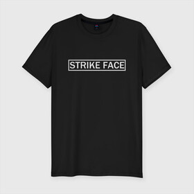 Мужская футболка хлопок Slim с принтом Strike face в Тюмени, 92% хлопок, 8% лайкра | приталенный силуэт, круглый вырез ворота, длина до линии бедра, короткий рукав | Тематика изображения на принте: bad | crazy | evil | protest | rage | strike face | безумие | протест | сумасшедший | удар