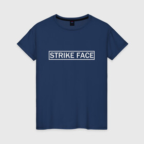 Женская футболка хлопок с принтом Strike face в Тюмени, 100% хлопок | прямой крой, круглый вырез горловины, длина до линии бедер, слегка спущенное плечо | bad | crazy | evil | protest | rage | strike face | безумие | протест | сумасшедший | удар