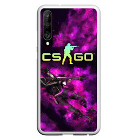 Чехол для Honor P30 с принтом CS GO Purple madness в Тюмени, Силикон | Область печати: задняя сторона чехла, без боковых панелей | counter strike | cs go | дым | контра | кс го | фиолетовый