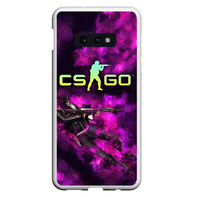 Чехол для Samsung S10E с принтом CS GO Purple madness в Тюмени, Силикон | Область печати: задняя сторона чехла, без боковых панелей | counter strike | cs go | дым | контра | кс го | фиолетовый