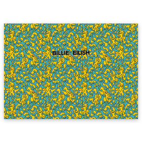 Поздравительная открытка с принтом Билли Айлиш в Тюмени, 100% бумага | плотность бумаги 280 г/м2, матовая, на обратной стороне линовка и место для марки
 | be | billie | billie eilish | blohsh | ghoul | билли | билли айлиш