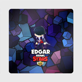 Магнит виниловый Квадрат с принтом BRAWL STARS EDGAR в Тюмени, полимерный материал с магнитным слоем | размер 9*9 см, закругленные углы | 8 bit | brawl stars | byron | colette | crow | edgar | gale | leon | max | mr.p | sally leon | shark | virus 8 bit | werewolf leon | акула | байрон | берли | бравл старс | ворон | коллет | макс | оборотень | эдгар