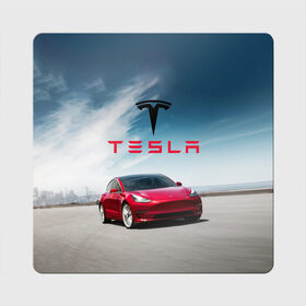Магнит виниловый Квадрат с принтом Tesla Model 3 в Тюмени, полимерный материал с магнитным слоем | размер 9*9 см, закругленные углы | Тематика изображения на принте: 3 | america | auto | car | electric | elon | model | motors | musk | tesla | usa | vehicle | авто | америка | илон | маск | модель | сша | тесла | электромобиль