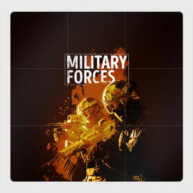 Магнитный плакат 3Х3 с принтом Military Forces в Тюмени, Полимерный материал с магнитным слоем | 9 деталей размером 9*9 см | 23 февраля | army | military | soldier | альфа | армия | день защитника отечества | милитари | солдат | спецназ | спецназ гру