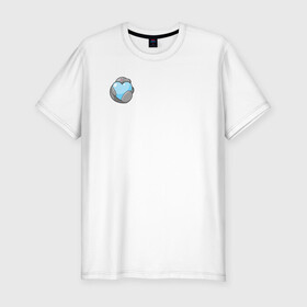 Мужская футболка хлопок Slim с принтом Ламантин в Тюмени, 92% хлопок, 8% лайкра | приталенный силуэт, круглый вырез ворота, длина до линии бедра, короткий рукав | ламантин | любовь | мило | парная | сердечко | сердце