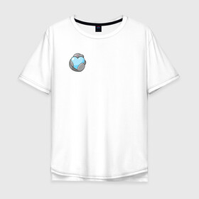 Мужская футболка хлопок Oversize с принтом Ламантин в Тюмени, 100% хлопок | свободный крой, круглый ворот, “спинка” длиннее передней части | Тематика изображения на принте: ламантин | любовь | мило | парная | сердечко | сердце