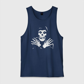 Мужская майка хлопок с принтом Misfits logo в Тюмени, 100% хлопок |  | bones | death | group | guitar | logotype | misfits | rock | skeletone | skull | teeth | гитара | группа | зубы | кости | лого | мисфитс | неприкачнные | отбросы | рок | скелет | череп