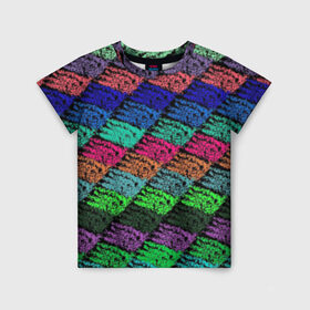 Детская футболка 3D с принтом МОРСКОЙ ДОМИНАНТ в Тюмени, 100% гипоаллергенный полиэфир | прямой крой, круглый вырез горловины, длина до линии бедер, чуть спущенное плечо, ткань немного тянется | лёгкий | лето | море | отдых | разноцветны | шахматный