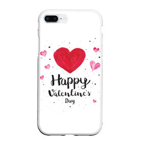 Чехол для iPhone 7Plus/8 Plus матовый с принтом Valentines Day в Тюмени, Силикон | Область печати: задняя сторона чехла, без боковых панелей | heart | holidays | valentines day | день святого валентина | надписи | праздники | сердце