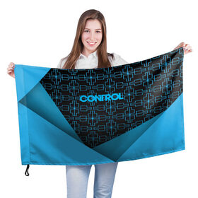 Флаг 3D с принтом CONTROL REMEDY (S) в Тюмени, 100% полиэстер | плотность ткани — 95 г/м2, размер — 67 х 109 см. Принт наносится с одной стороны | control | game | remedy | tegunvteg | игры | контрол | ремеди