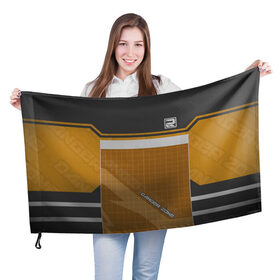 Флаг 3D с принтом DANGER ZONE в Тюмени, 100% полиэстер | плотность ткани — 95 г/м2, размер — 67 х 109 см. Принт наносится с одной стороны | cs | cs go | danger zone | go | hl2 | razum