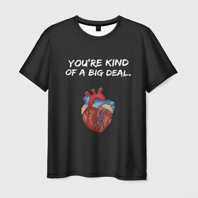 Мужская футболка 3D с принтом Большое сердце в Тюмени, 100% полиэфир | прямой крой, круглый вырез горловины, длина до линии бедер | angel | cupid | day | happy | heart | love | rose | valentine | valentines | ангел | валентин | валентина | валентинка | день | купидон | любовь | святого | святой | сердце
