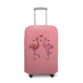 Чехол для чемодана 3D с принтом Love Forever в Тюмени, 86% полиэфир, 14% спандекс | двустороннее нанесение принта, прорези для ручек и колес | angel | cupid | day | flamingo | happy | heart | love | rose | valentine | valentines | ангел | валентин | валентина | валентинка | день | купидон | любовь | святого | святой | сердце | фламинго