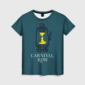 Женская футболка 3D с принтом Карнивал Роу - Carnival Row в Тюмени, 100% полиэфир ( синтетическое хлопкоподобное полотно) | прямой крой, круглый вырез горловины, длина до линии бедер | carnival row | волшебный | исторический | карнивал роу | крылья | лампа | лого | логотип | подарок | сериал | сказка | фея | шляпа