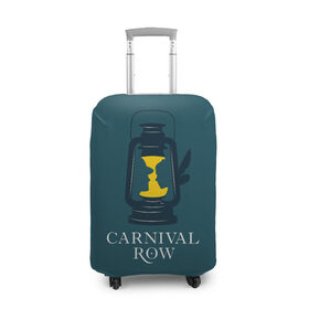 Чехол для чемодана 3D с принтом Карнивал Роу - Carnival Row в Тюмени, 86% полиэфир, 14% спандекс | двустороннее нанесение принта, прорези для ручек и колес | Тематика изображения на принте: carnival row | волшебный | исторический | карнивал роу | крылья | лампа | лого | логотип | подарок | сериал | сказка | фея | шляпа