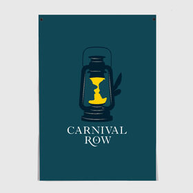 Постер с принтом Карнивал Роу - Carnival Row в Тюмени, 100% бумага
 | бумага, плотность 150 мг. Матовая, но за счет высокого коэффициента гладкости имеет небольшой блеск и дает на свету блики, но в отличии от глянцевой бумаги не покрыта лаком | carnival row | волшебный | исторический | карнивал роу | крылья | лампа | лого | логотип | подарок | сериал | сказка | фея | шляпа