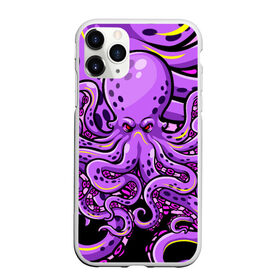Чехол для iPhone 11 Pro матовый с принтом Кровожадный осьминог в Тюмени, Силикон |  | art | octopus | арт | глаза | голова | животные | красные | монстр | осьминог | щупальца