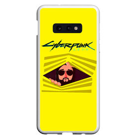 Чехол для Samsung S10E с принтом Cyberpunk 2077 в Тюмени, Силикон | Область печати: задняя сторона чехла, без боковых панелей | cyberpunk 2077 | hacker | maelstrom | militech | quadra | samurai | sci fi | technology | trauma team | v | будущее | игра | иероглифы | киану ривз | кибер | киберпанк | киборг | киборги | корпорация | лого | милитек | панк | роботы | самурай | т