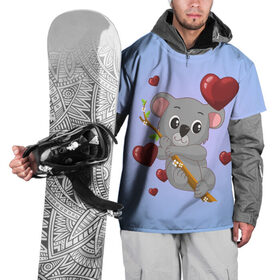 Накидка на куртку 3D с принтом Коала в Тюмени, 100% полиэстер |  | day | heart | koala | love | romantic | valentine | valentines | амур | валентина | влюбленные | влюбленных | всех | день | коала | купидон | любовь | романтика | романтичность | святого | сердечки | сердечко | сердце