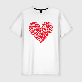 Мужская футболка хлопок Slim с принтом Сердечки в Тюмени, 92% хлопок, 8% лайкра | приталенный силуэт, круглый вырез ворота, длина до линии бедра, короткий рукав | day | heart | koala | love | romantic | valentine | valentines | амур | валентина | влюбленные | влюбленных | всех | день | коала | купидон | любовь | романтика | романтичность | святого | сердечки | сердечко | сердце