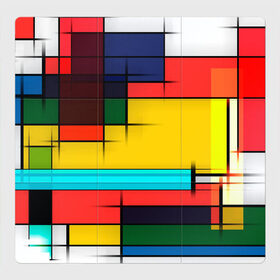 Магнитный плакат 3Х3 с принтом абстрактные фигуры цвета в Тюмени, Полимерный материал с магнитным слоем | 9 деталей размером 9*9 см | абстракция | геометрия | краски | кубизм | линии | под все | прямоугольники | современное искусство | текстуры | тренды | фигуры | цвета | яркий