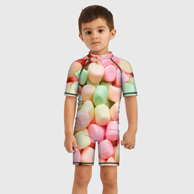 Детский купальный костюм 3D с принтом маршмэлов зефирки нежные в Тюмени, Полиэстер 85%, Спандекс 15% | застежка на молнии на спине | marshmallow | вкусняшки | десерт | зефир | зефирчик | зэфир | маршмелоу | маршмэлов | мило | нежно | нежные зефирки | ронантичная еда | сладости | текстура