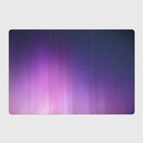 Магнитный плакат 3Х2 с принтом северное сияние фиолетовый в Тюмени, Полимерный материал с магнитным слоем | 6 деталей размером 9*9 см | Тематика изображения на принте: градиент | звезды | космос | небо | ночь | природа | пурпурный | север | северное сияние | сиреневый | фиолетовый